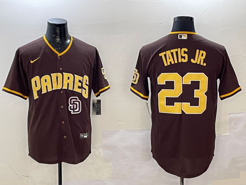 Men San Diego Padres 23 Tatis jr Brown Game 2025 Nike MLB Jersey style 6